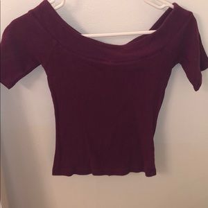 Cropped Off Shoulder Top